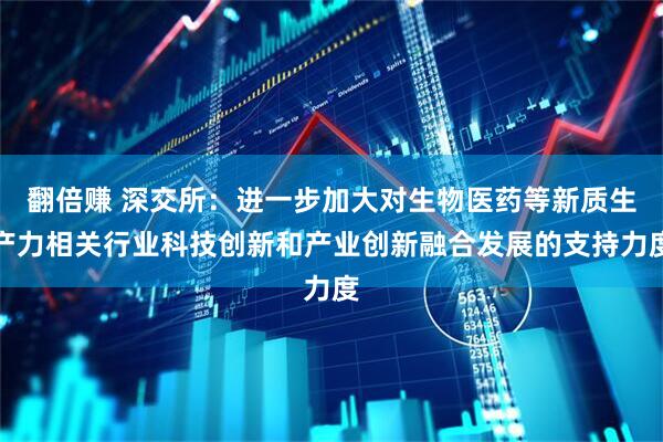 翻倍赚 深交所：进一步加大对生物医药等新质生产力相关行业科技创新和产业创新融合发展的支持力度