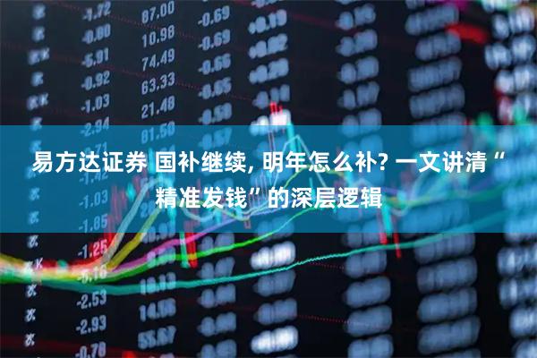 易方达证券 国补继续, 明年怎么补? 一文讲清“精准发钱”的深层逻辑